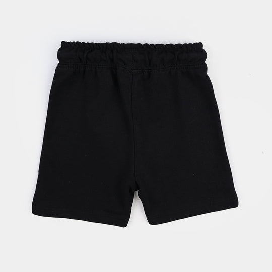 Infant Boys Cotton Terry Short-Jet Black