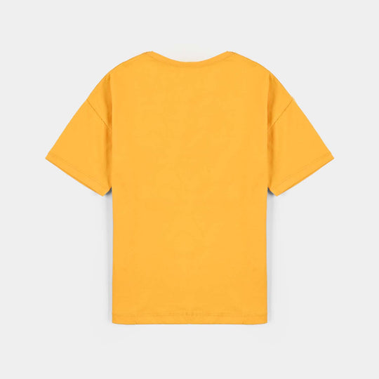 Boys Lycra Jersey T-Shirt H/S Character-Yellow