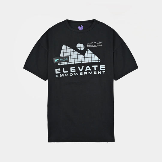 Boys Lycra Jersey T-Shirt H/S Elevate-BLACK