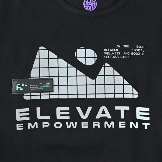 Boys Lycra Jersey T-Shirt H/S Elevate-BLACK
