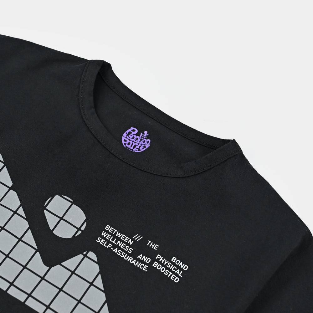 Boys Lycra Jersey T-Shirt H/S Elevate-BLACK