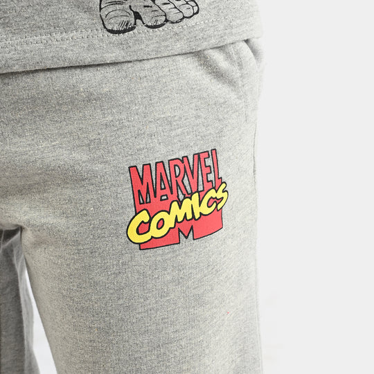 Boys Jersey/Terry 2 Piece Suit-H.grey