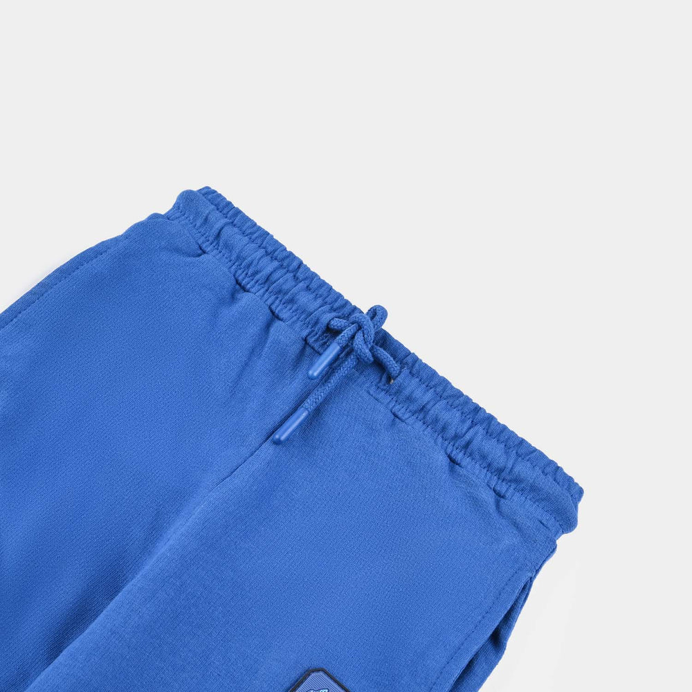 Boys Cotton Terry Pyjama Retro-C-Blue