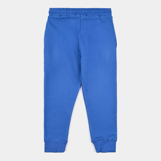 Boys Cotton Terry Pyjama Retro-C-Blue