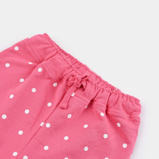 Infant Girls Cotton Terry Short-Hot Pink