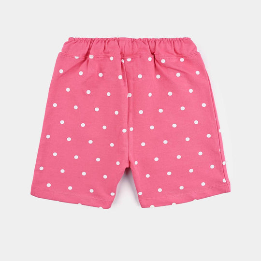 Infant Girls Cotton Terry Short-Hot Pink