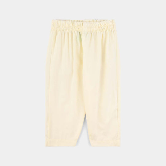 Infant Boys Poly Viscose 3 Piece Suit (Square PKT)-OFF-White