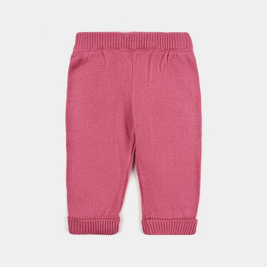 Infant Girls Acrylic Suit-Rose Pink - Rose Pink