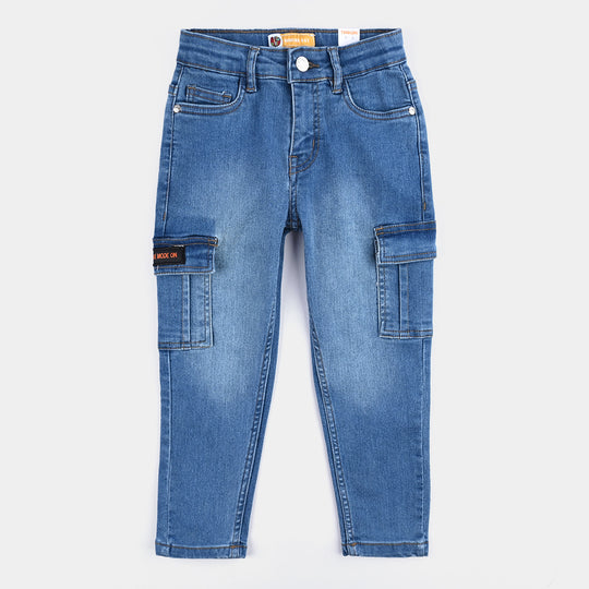 Boys Denim Stretch Pant Brave Mode On-Mid Blue