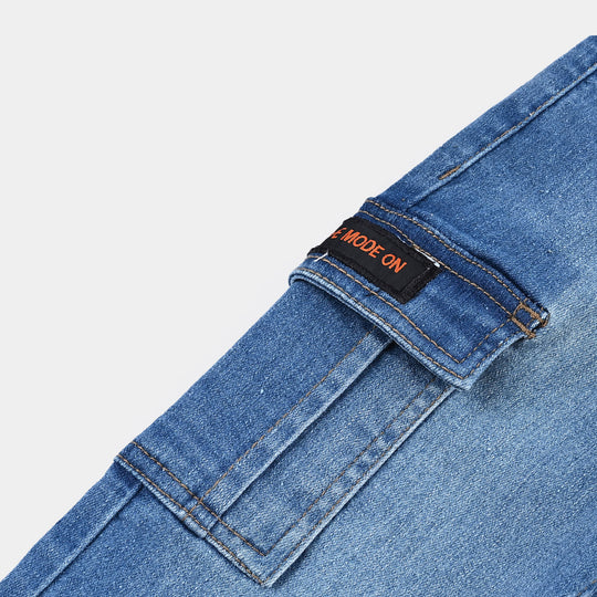 Boys Denim Stretch Pant Brave Mode On-Mid Blue