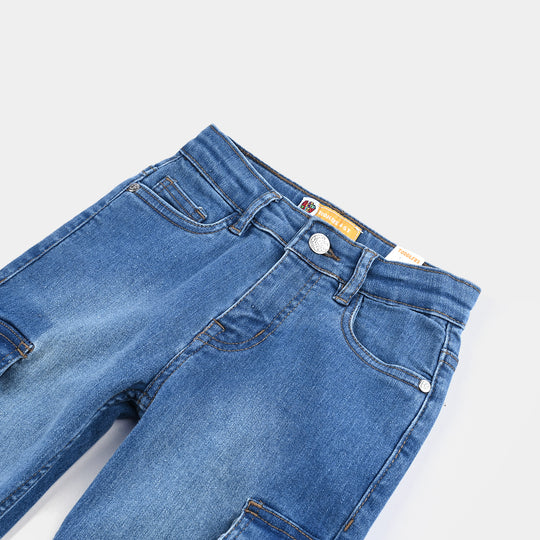 Boys Denim Stretch Pant Brave Mode On-Mid Blue