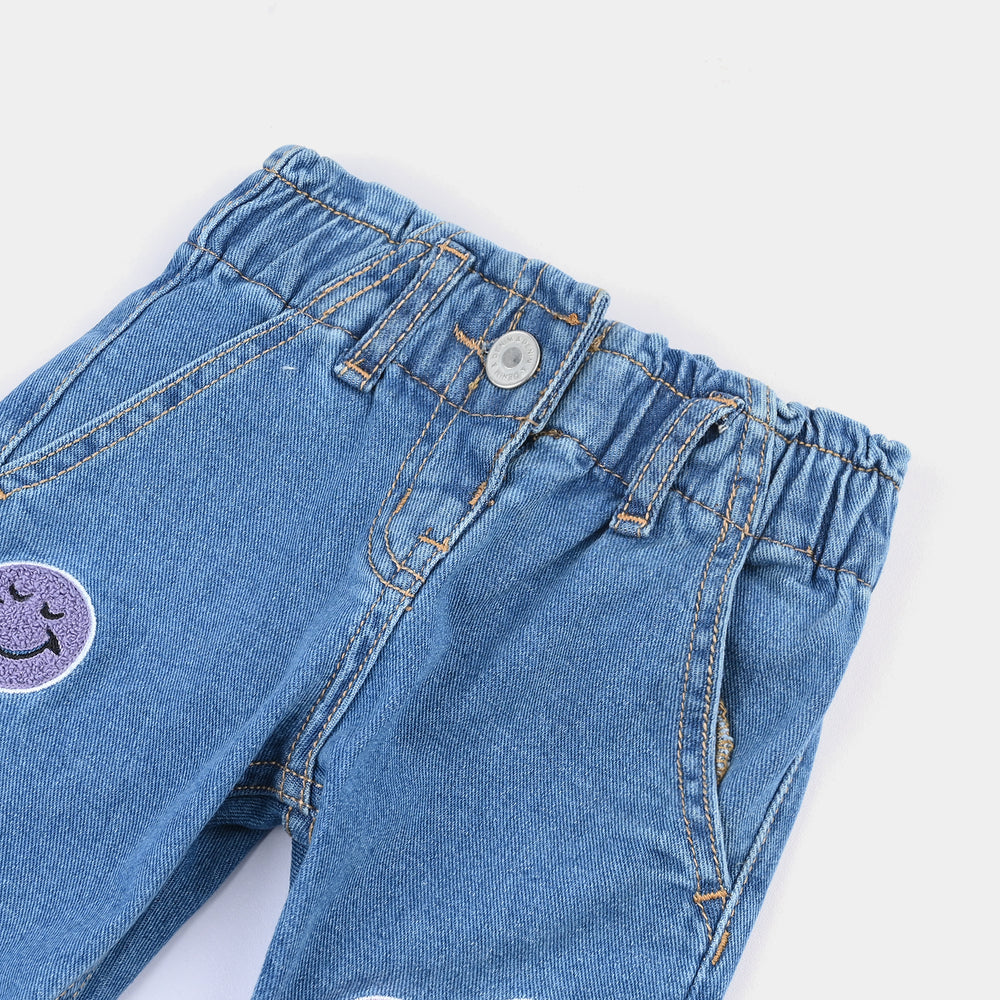 Infant Girls Denim rigid Pant Smiley World-LT.Blue
