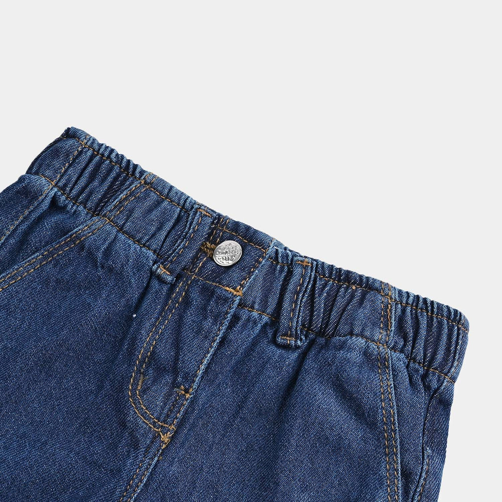 Infant Girls Denim rigid Short Basic-DARK BLUE