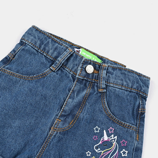 Infant Girls Denim rigid Short-LT.Blue