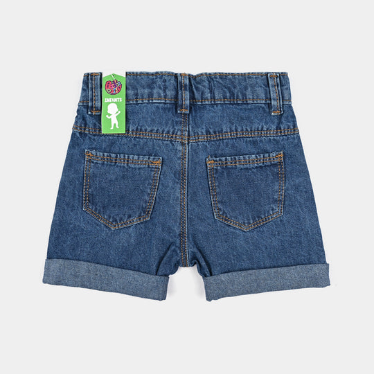 Infant Girls Denim rigid Short-LT.Blue