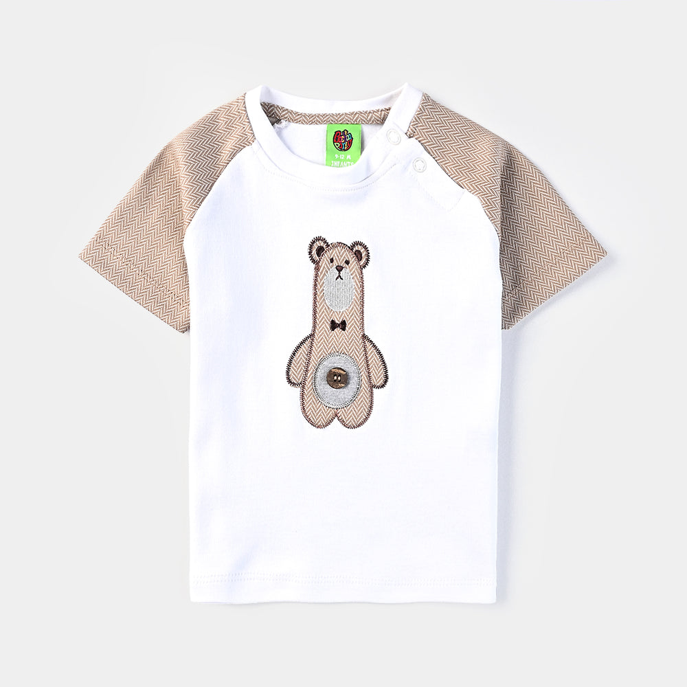 Infant Boys Jacquard Suit BEAR-BROWN