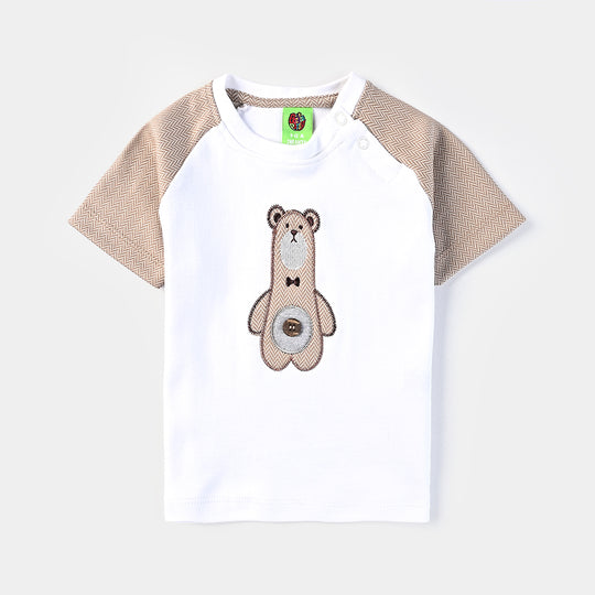 Infant Boys Jacquard Suit BEAR-BROWN