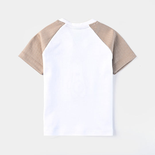 Infant Boys Jacquard Suit BEAR-BROWN