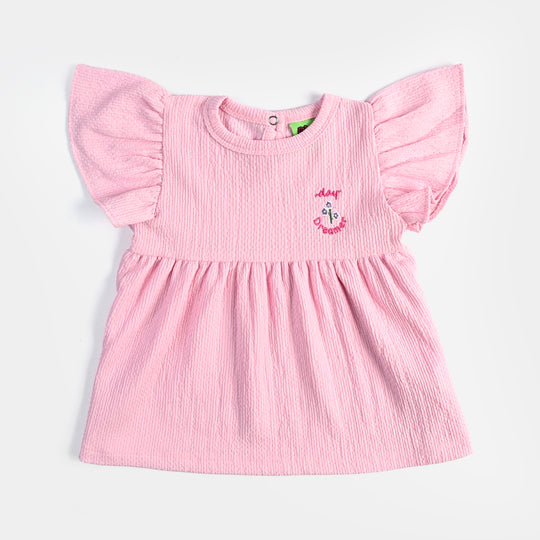 Infant Girls Poly Crinkle Hello Summer-Pink