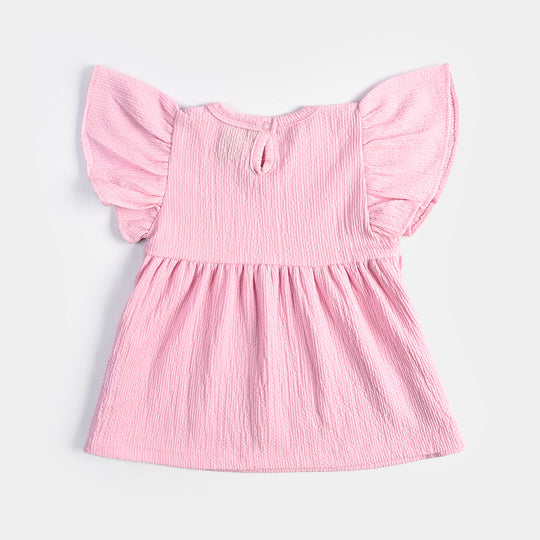 Infant Girls Poly Crinkle Hello Summer-Pink