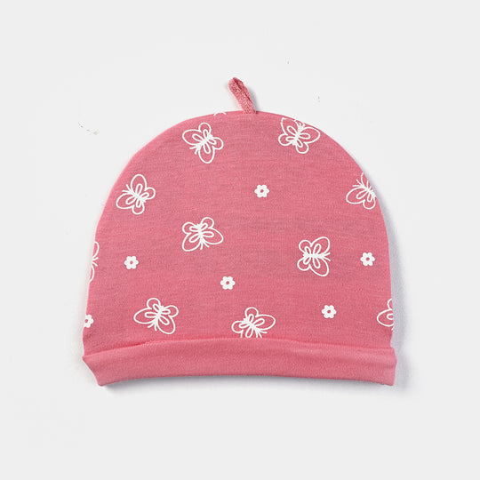 Infant Cotton Cap White Camellia-Multi