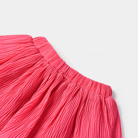 Infant Girls Chiffon Short Skirt Voile-Hot Pink