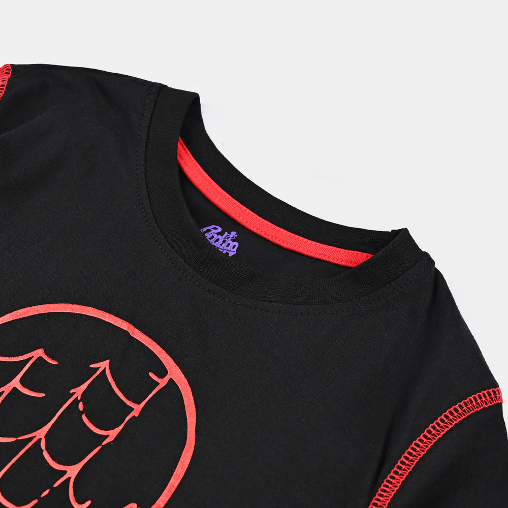 Boys Cotton Jersey T-Shirt HS-Jet Black