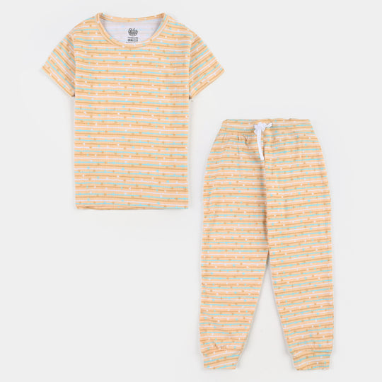 Boys Drop needle Knitted NightWear-Striper