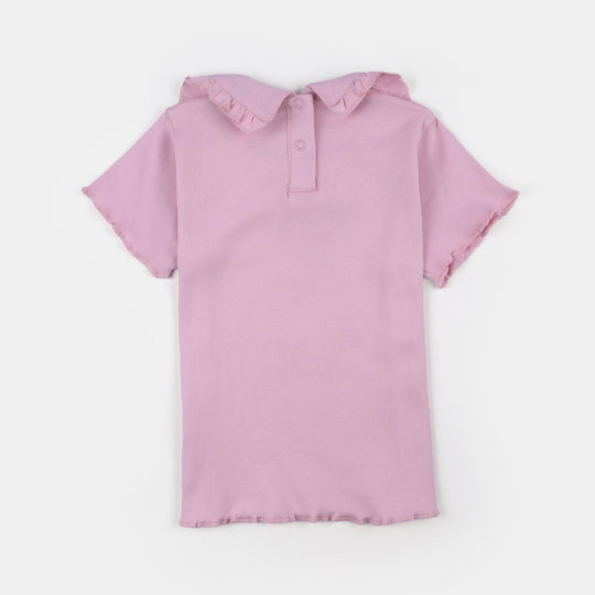 Infant Girls Cotton Jersey T-Shirt Bunny-L.Pink