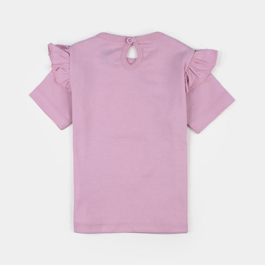 Infant Girls Cotton Jersey T-Shirt Bunny-L.Pink