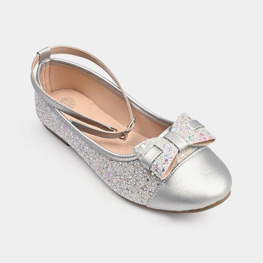 Girls Pumps 11-61-SILVER