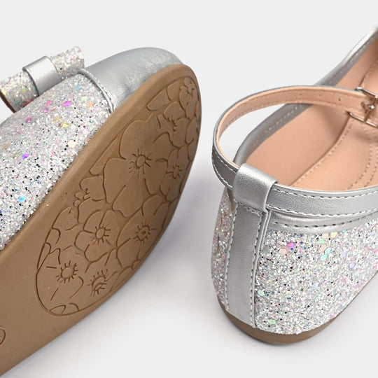 Girls Pumps 11-61-SILVER