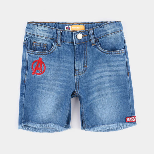 Boys Denim Stretch Short-Mid Blue