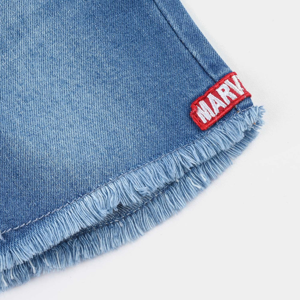 Boys Denim Stretch Short-Mid Blue