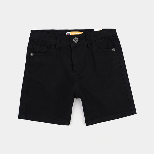 Boys Denim Stretch Twill Short Basic-BLACK