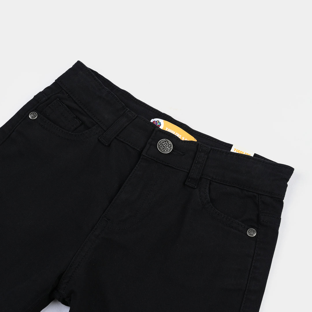 Boys Denim Stretch Twill Short Basic-BLACK