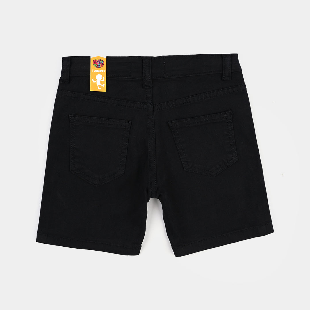Boys Denim Stretch Twill Short Basic-BLACK