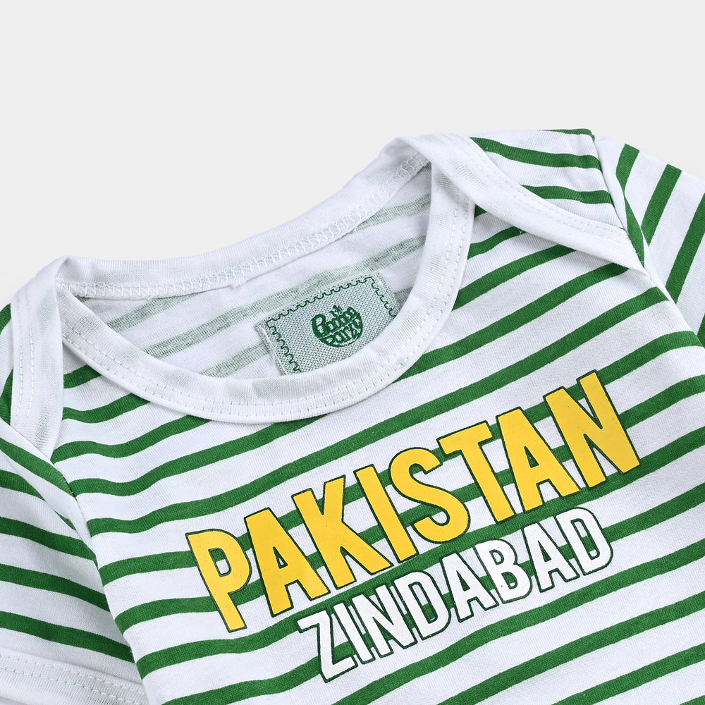 Infant Unisex Poly Cotton Jersey Basic Romper RANG-E-AZADI-Snow White