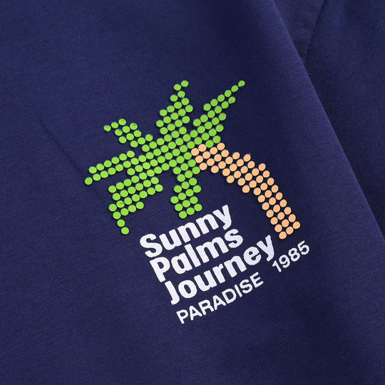 Boys Lycra Jersey T-Shirt HS Sunny Palm Journey-NAVY