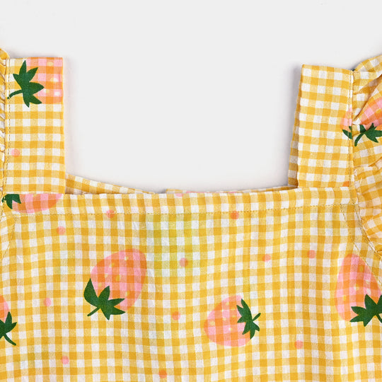 Infant Girls Seersucker 2 PC Strawberry-Multi