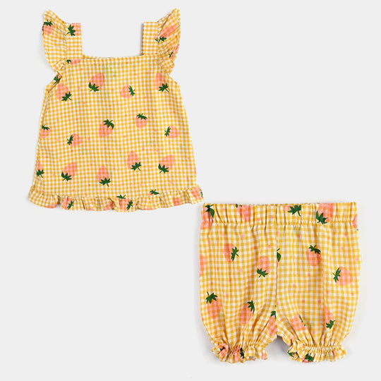 Infant Girls Seersucker 2 PC Strawberry-Multi
