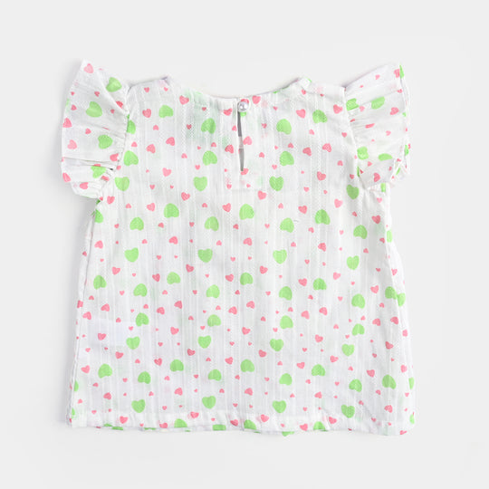 Infant Girls Cotton Jacquard 2 PC Hearts-Multi