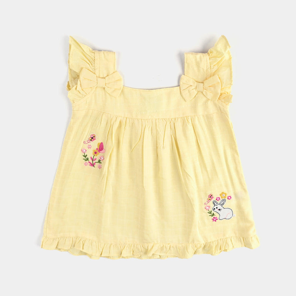 Infant Girls Cotton Jacquard 2 PC Lemon Chic-Lemon