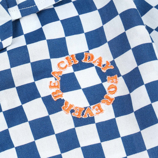 Boys Viscose Casual Shirt H/S (Beach Day)-BLUE