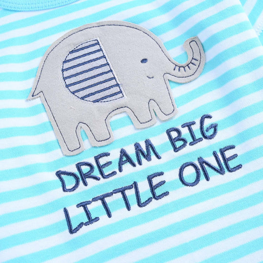 Infant Boys Cotton Interlock T-Shirt Dream Big-White