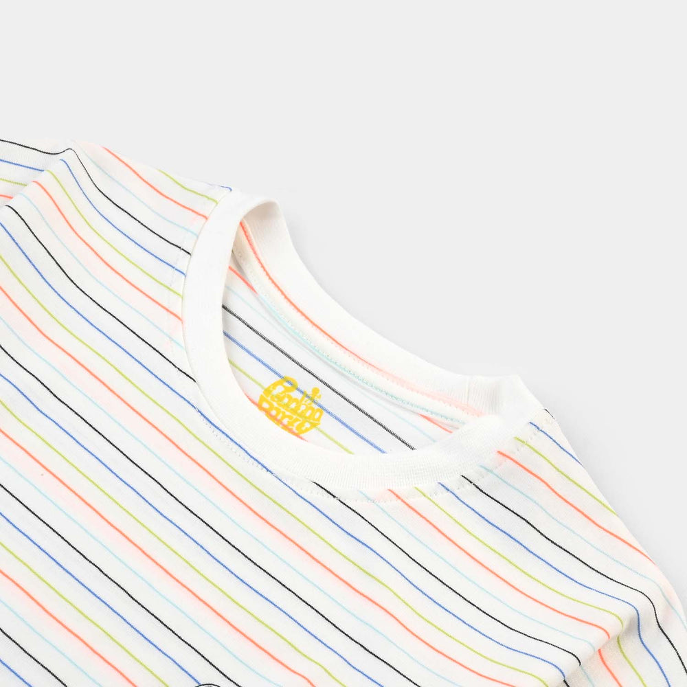Boys Yarn Dyed T-Shirt H/S Fast Or Last-Multi