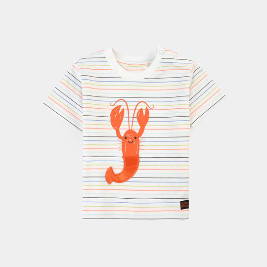 Infant Boys Yarn Dyed T-Shirt CRAB-Multi