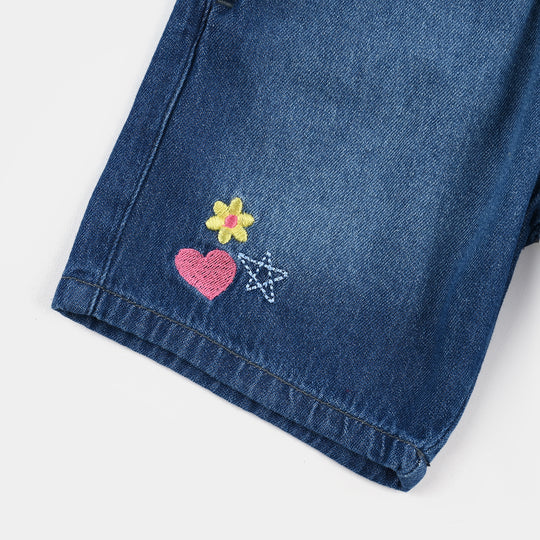 Girls Denim rigid Short Rainbow-Mid Blue