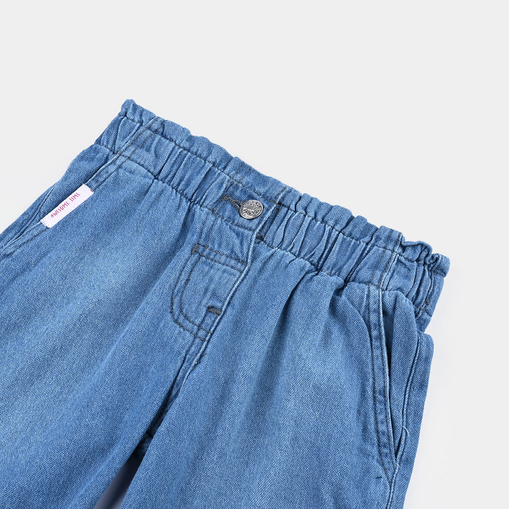 Girls Denim rigid Short Smiley World-LT.Blue