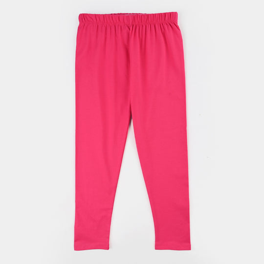 Girls Lycra Jersey Tights Basic-Hot Pink